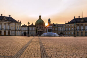 Amalienborg Palace and the Marble Church. Copenhagen. #1134-39-56-54-43