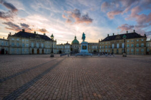 Amalienborg Palace and the Marble Church. Copenhagen. #5662