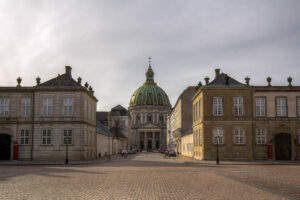 Amalienborg Palace and the Marble Church. Copenhagen. #7885