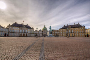 Amalienborg Palace and the Marble Church. Copenhagen. #7900
