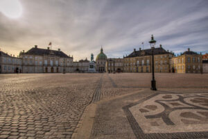 Amalienborg Palace and the Marble Church. Copenhagen. #7916